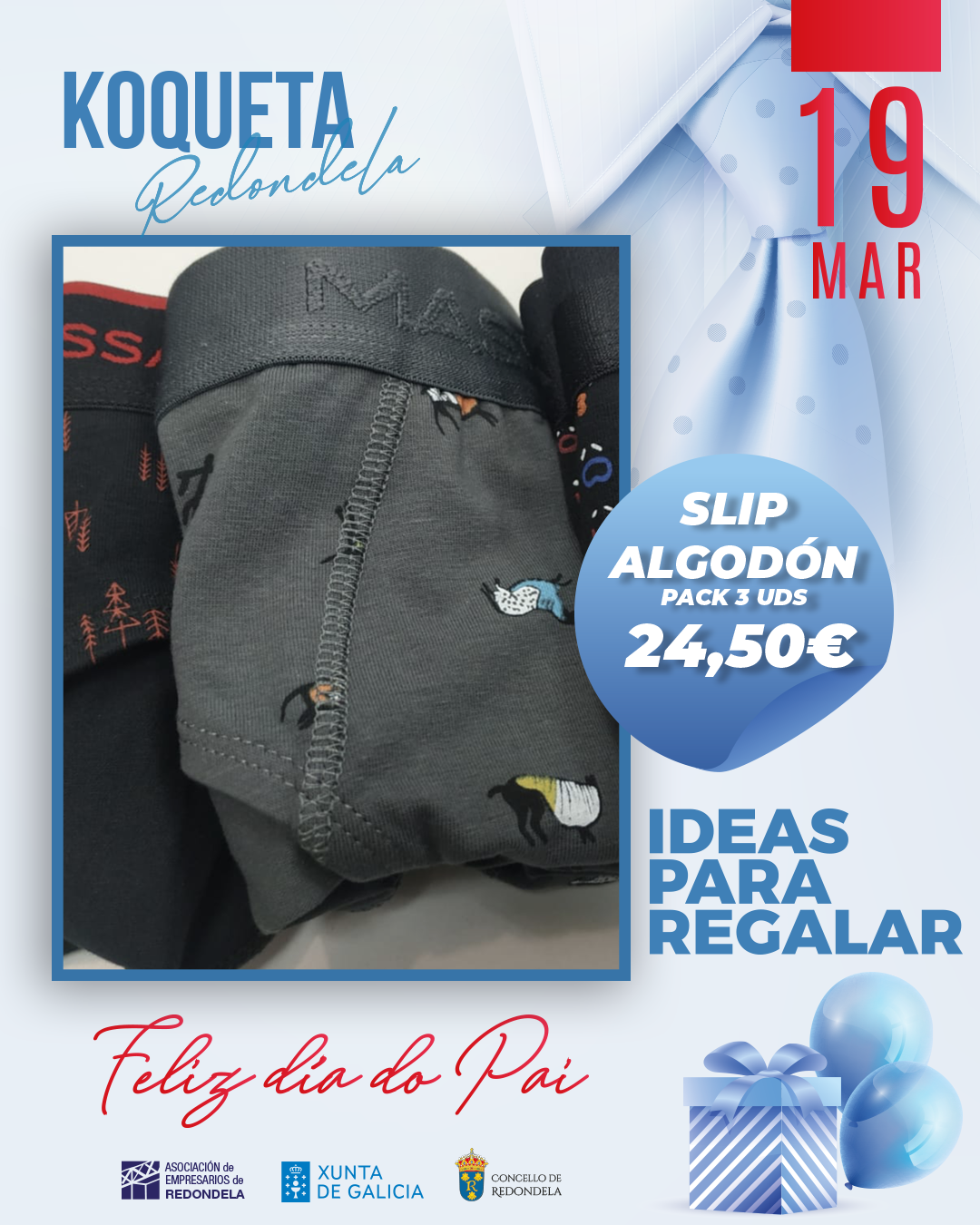 SLIP ALGODÓN PACK DE 3 UNIDADES